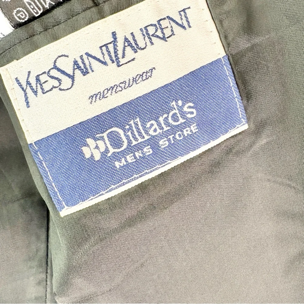 Vintage Yves St Laurent Gray Pure Wool Blazer